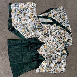 Lemon print pajama and robe set